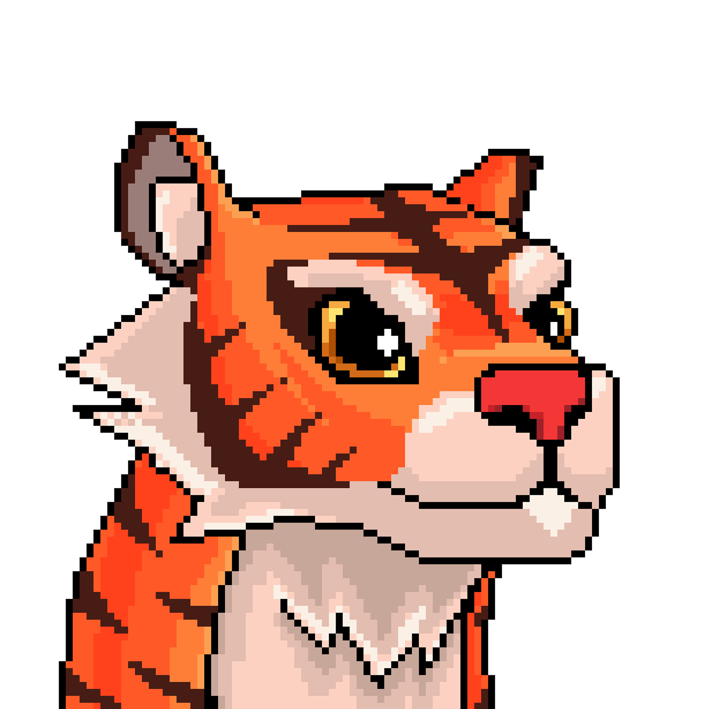 Higher Tigers pixel art profile